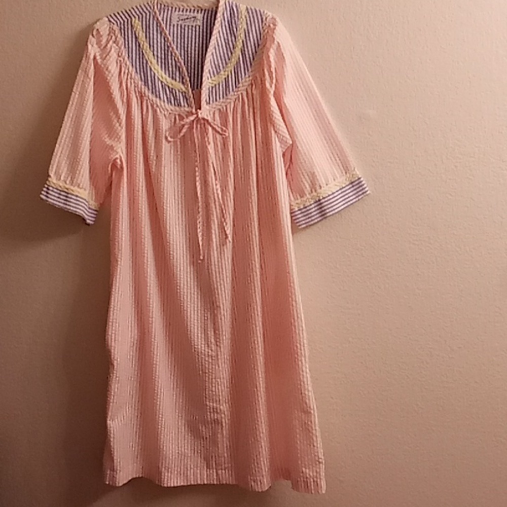 STYLED BY Saybury Seersucker Kimono Size M Multi Colors B24 X D